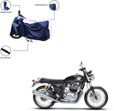 Trader's Stop Two Wheeler Cover for Royal Enfield(Interceptor 650, White)