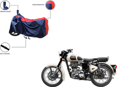 Home Ark Two Wheeler Cover for Royal Enfield(Classic 350, Red)
