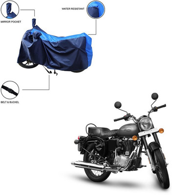 Trader's Stop Two Wheeler Cover for Royal Enfield(Bullet 350, Blue)