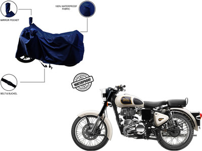 Trader's Stop Waterproof Two Wheeler Cover for Royal Enfield(Classic 350, Blue)