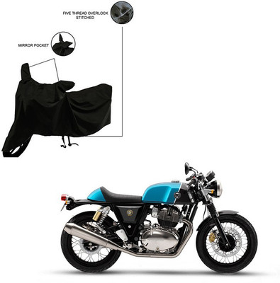 Trader's Stop Two Wheeler Cover for Royal Enfield(Continental GT 650, Black)