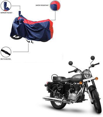 Trader's Stop Two Wheeler Cover for Royal Enfield(Bullet 350, Red)