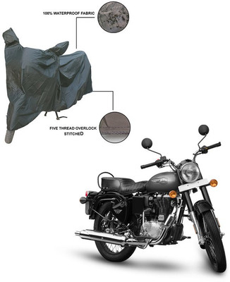 Trader's Stop Two Wheeler Cover for Royal Enfield(Bullet 350, Grey)