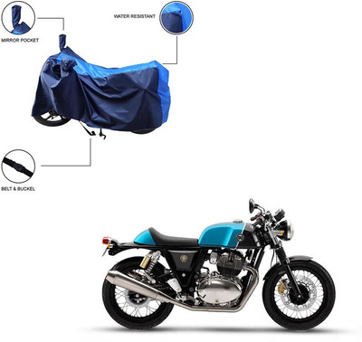 Trader's Stop Two Wheeler Cover for Royal Enfield(Continental GT 650, Blue)