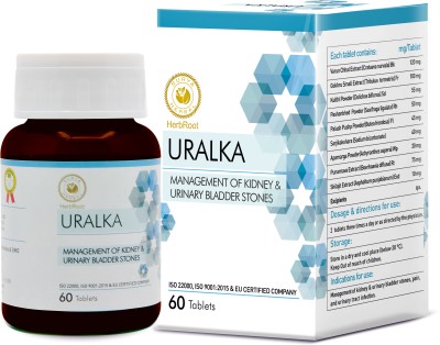 HerbRoot Surya Herbal Uralka, Removal of Kidney & Urinary Stones, 60 Tablets (Pack of 10)(Pack of 10)