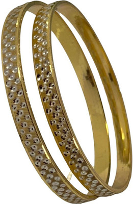 AARISAI Metal Gold-plated Bangle Set(Pack of 4)
