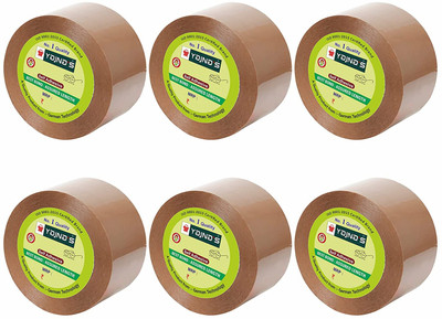 YAJNAS Single sided Manual Dispenser Brown Cello Tape (Manual)(Set of 6, Brown)