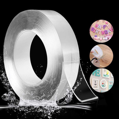 Remeka Double sided Medium Magic Tape (Manual)(Set of 1, Transparent)