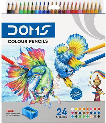 DOMS NA round Shaped Color Pencils(Set of 24, Multicolor)