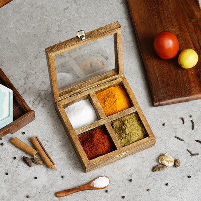 eCraftIndia Spice Set Wooden(1 Piece)