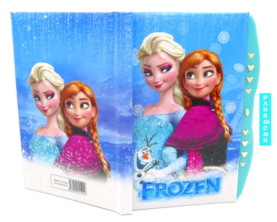poksi NEW FROZEN ANNA ELSA LOCK DIARY|KIDS NOTEBOOK A5 Notebook Ruled 200 Pages(M32K FROZENLOCK DIARY)