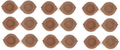 BS NATURAL Brown Diya's | Diyas for Pooja (Pack of 18) Earthenware (Pack of 18) Table Diya(Height: 3 inch)