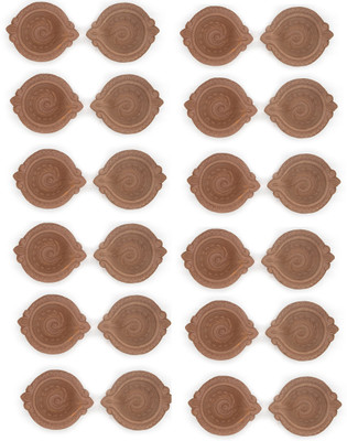 SOMUDEE Pottery (Pack of 24) Table Diya Set(Height: 2 inch)