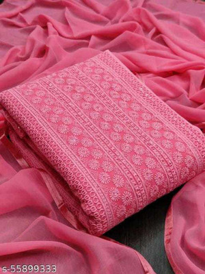 VredeVogel Chiffon Embroidered Salwar Suit Material