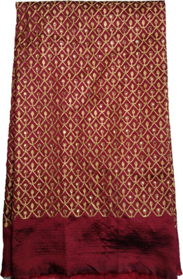 Shantuba Textile Silk Blend Embroidered, Embellished Blouse Material