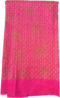 Dudheeba Textiles Silk Blend Embroidered Blouse Material