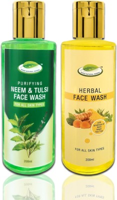 khadi natural herbal Purifying Neem & Tulsi  - Herbal  (Pack of 2) Face Wash(400 ml)