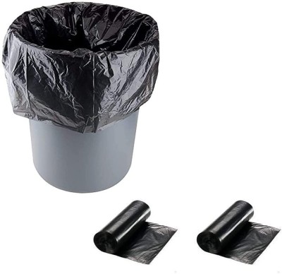 TWONE Premium - Biodegradable Garbage Bags| Disposable Garbage Trash Waste Dustbin Covers & Bags 2 Packs of 30pcs - 60 Pcs Medium:19 Inch X 21 Inch(Black) Medium 10 L Garbage Bag  Pack Of 60(60Bag )