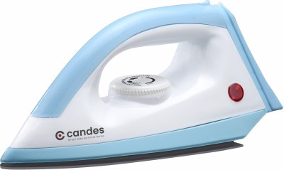 Candes EI-110 Light Weight Electric Non Stick Coated Sole Plate 750 W Dry Iron(White, Blue)