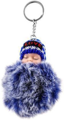 CELWARK Sleeping Plush Doll Keychain| Pom Pom Keychain for Girls/Women/Gift Key Chain