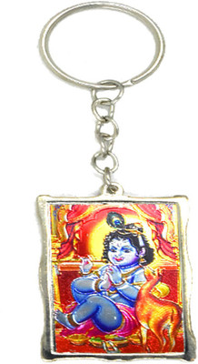AFH Bal Gopal Krishana Double Sided Metal Religious Decorative Gifting Key chain Key Chain