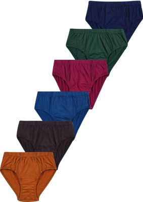 Yellow Delight Brief For Boys(Multicolor Pack of 6)