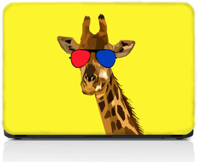 gray wall Giraffe Vinyl Laptop Skin Compatible for 13.3 inch(Theme: Nature)