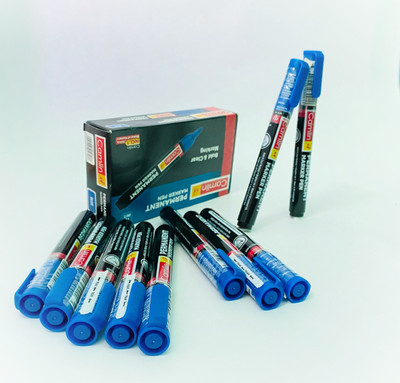 Camlin Parmanent Marker Pen Blue ( Pack Of 10 )(Set of 10, Blue)