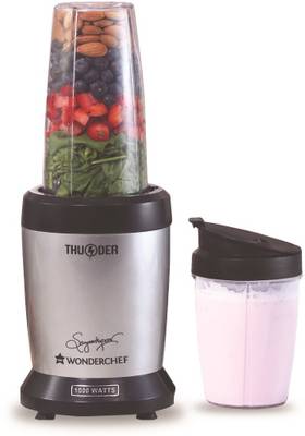 WONDERCHEF Nutri-blend Thunder, 1000W, 22000 RPM Mixer-Grinder-Blender, Stainless Steel 6-Blade Assembly, 2 Unbreakable Tritan Jars Mixer Juicer Jar  (1000 ml)