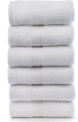 Onlinch Hand Towels Set of 6 Piece for wash Basin Soft & Super Absorbent, White Napkins White Cloth Napkins(6 Sheets)