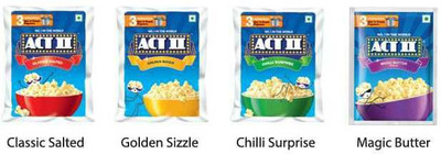 ACT II Combo Pack Of Golden Sizzle , Classic Salted , Chilli Surprise , Magic Butter - 40 Each , Pack Of -20 Golden Sizzle Popcorn(800 g, Pack of 10)