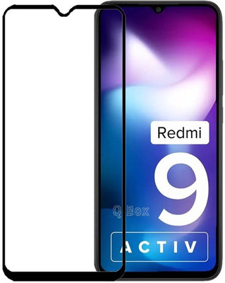 Q Box Edge To Edge Tempered Glass for Redmi 9 Activ(Pack of 1)