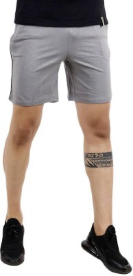 SHELLOCKS Solid Men Grey Bermuda Shorts