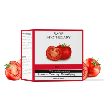 Sage Apothecary Tomato Ayurvedic Handmade Natural Bath Soap(100 g)