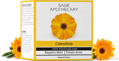 Sage Apothecary Calendula Ayurvedic Handmade Natural Bath Soap(100 g)