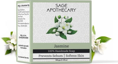 Sage Apothecary Jasmine Ayurvedic Handmade Natural Bath Soap(100 g)