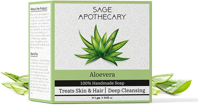 Sage Apothecary Handmade & Natural Bath Soap (Aloe Vera Handmade Soap)(100 g)