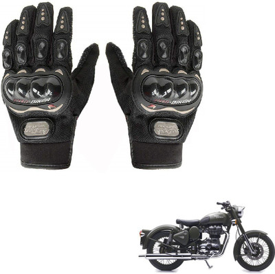 KOZDIKO PRO BIKER GLOVES FOR ROYAL ENFIELD BULLET 350 TWINSPARK Riding Gloves(Black)