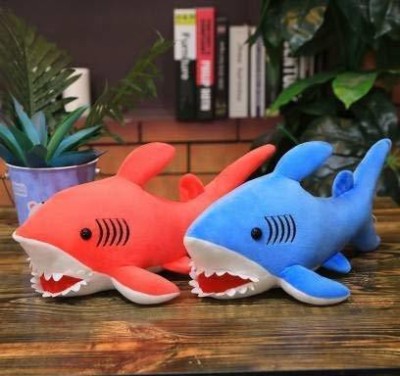 4AJ BAZAAR Shark Animals Stuffed Soft Plush Toys for Kids Boys & Girls for Birthday Presents & Gifts-45 cm-Pack of 2  - 45 cm(Multicolor)