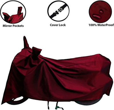 KEDIT Two Wheeler Cover for Universal For Bike(Standardv, Maroon)