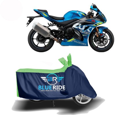 BLUERIDE Two Wheeler Cover for Suzuki(GSX R1000, Blue, Green)