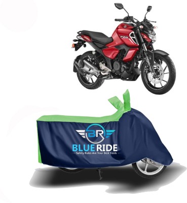 BLUERIDE Two Wheeler Cover for Yamaha(FZ-S FI, Blue, Green)