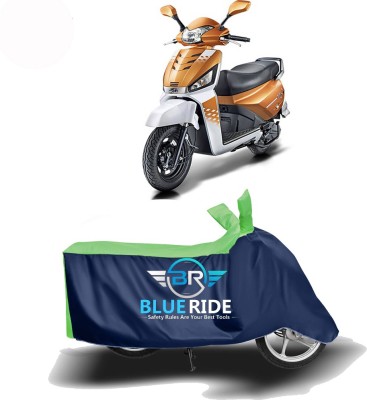 BLUERIDE Two Wheeler Cover for Mahindra(Gusto 125, Blue, Green)