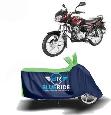 BLUERIDE Two Wheeler Cover for Bajaj(Discover 100 DTS-i, Blue, Green)