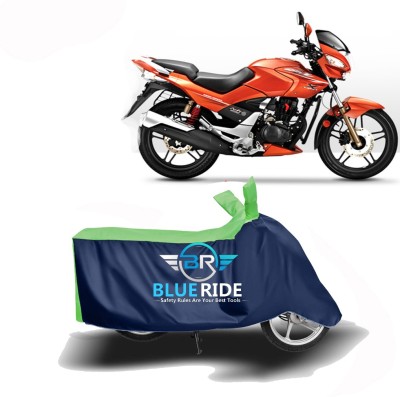 BLUERIDE Two Wheeler Cover for Hero(CBZ Extreme, Blue, Green)