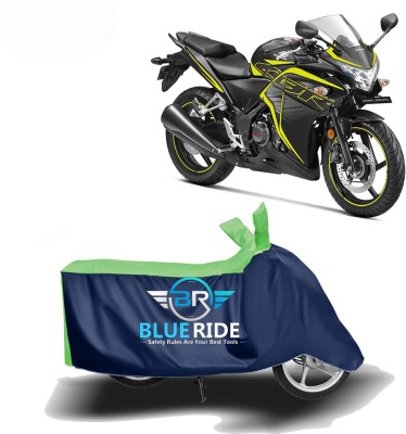 BLUERIDE Two Wheeler Cover for Honda(CBR 250R, Blue, Green)