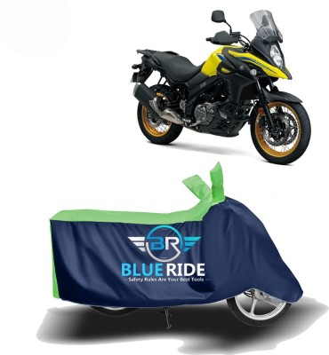 BLUERIDE Two Wheeler Cover for Suzuki(V-Strom 650 XT, Blue, Green)