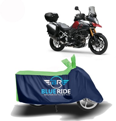 BLUERIDE Two Wheeler Cover for Suzuki(V Strom 1000, Blue, Green)