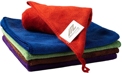 MOTOZOOP Microfiber Vehicle Washing  Cloth(Pack Of 5, 400 GSM)