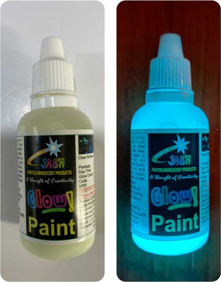 Jash Glow In The Dark Paintt Blue Green. Our water base Acrylic glow paint can be easily applied on multiple surfaces, dries fast, Glow time: 8-12hours.